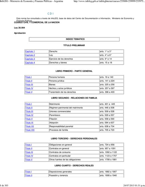 cccn infoleg|ley 26994 código civil y comercial.